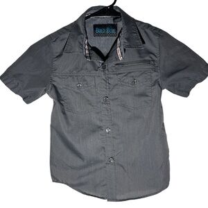 Bold Blue • Boys Button Up Shirt (4)